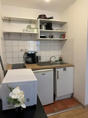 Cuisine ou kitchenette dans l'établissement Apartamento en paris