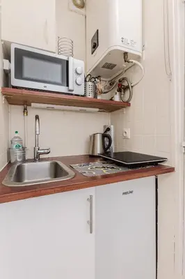 Cuisine ou kitchenette dans l'établissement Studio Cosy - Le Marais centre