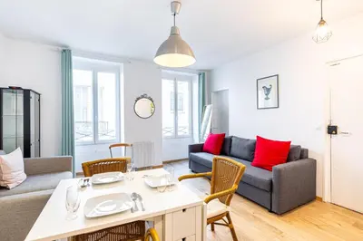 Coin salon dans l'établissement GuestReady - Charming stay in Le Marais