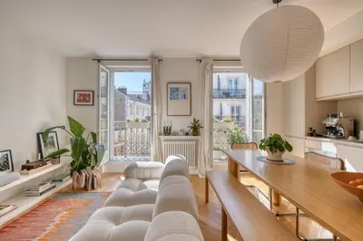 Coin salon dans l'établissement Appartement Lamarck Luxury