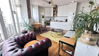 Cuisine ou kitchenette dans l'établissement Cosy 1-Bedroom Apartment Near Montmartre