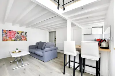 Coin salon dans l'établissement Loft - Notre dame de Paris