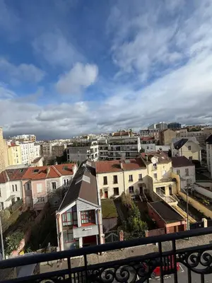 Vue générale sur Asnières-sur-Seine ou vue de la ville depuis l'appartement