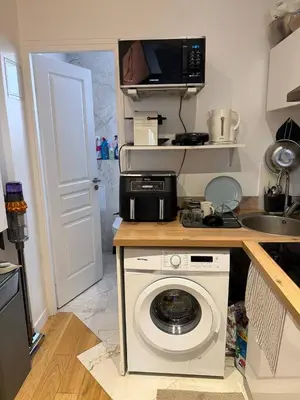 Cuisine ou kitchenette dans l'établissement Le Lumineux d'Asnières - Vue Ouverte