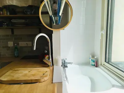 Salle de bains dans l'établissement Petit nid