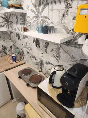 Cuisine ou kitchenette dans l'établissement Urban Cozy Canal Saint-Martin Paris Gare du Nord