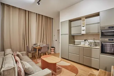Cuisine ou kitchenette dans l'établissement Spacious Apartment in the Heart of Paris near Notre-Dame