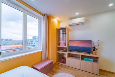Télévision ou salle de divertissement dans l'établissement Paris Homestay en Rose