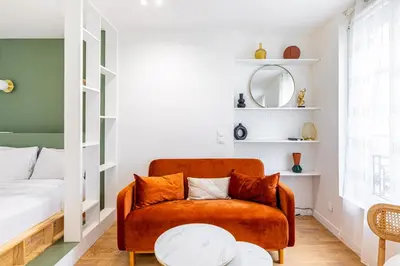 Coin salon dans l'établissement GuestReady - Parisian Charm near the Eiffel Tower