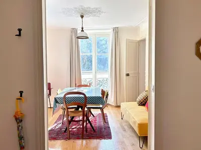 Coin salon dans l'établissement Large 4-room apartment in Paris 5th Cuvier