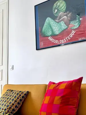 Coin salon dans l'établissement Large 4-room apartment in Paris 5th Cuvier