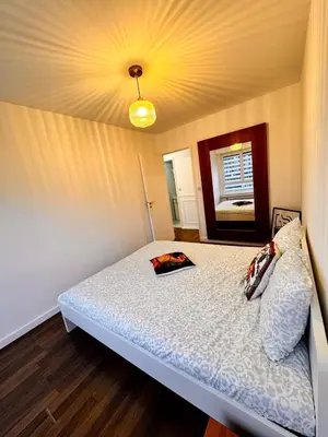Un ou plusieurs lits dans un hébergement de l'établissement Paris View , Direct Access, Apartment 10 people