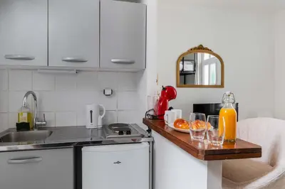Cuisine ou kitchenette dans l'établissement Grand Studio cosy Gare de reuilly - Paris 12 - 4p