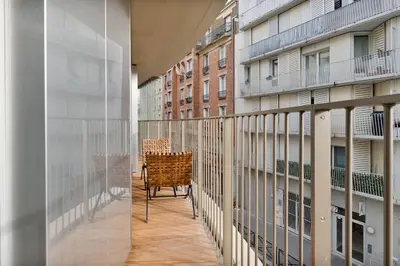 Balcon ou terrasse dans l'établissement Studio Premium Moderne avec Balcon - Parc des Expositions