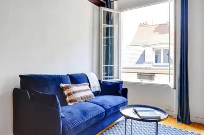 Coin salon dans l'établissement BnBNova - 1BR - Saint-Germain & Luxembourg