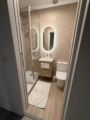 Salle de bains dans l'établissement Superbe 2 pièces design refait à neuf 4 couchages