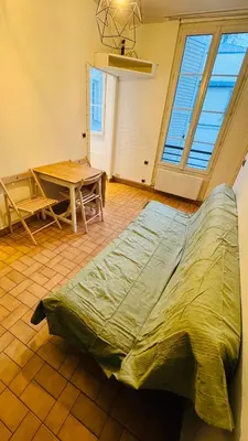 Un ou plusieurs lits dans un hébergement de l'établissement 2-bed apart close to Louvre