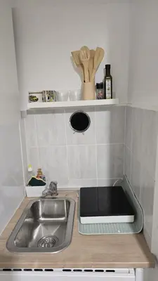 Cuisine ou kitchenette dans l'établissement Appartement paris 15