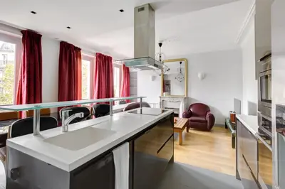 Coin salon dans l'établissement Ecrin Design - 2BR Climatise et Equipe