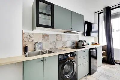 Cuisine ou kitchenette dans l'établissement Sublime appartement 6P