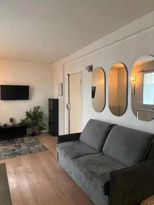 Télévision ou salle de divertissement dans l'établissement Cozy Apartment - Boulogne-Billancourt