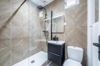Salle de bains dans l'établissement Chic and Cozy Studio in the Heart of Issy-les-Moulineaux