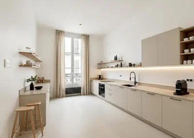 Cuisine ou kitchenette dans l'établissement Dupleix Notre Dame Quai d'Orleans