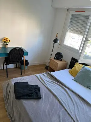 Un ou plusieurs lits dans un hébergement de l'établissement Chambre avec vue panoramique