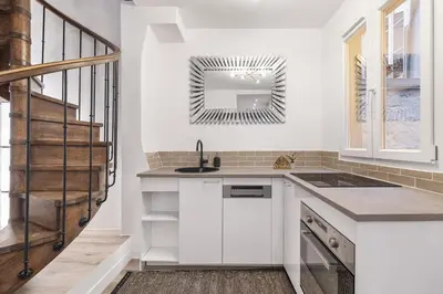 Cuisine ou kitchenette dans l'établissement Fuji
