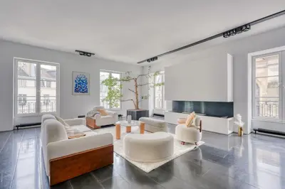 Coin salon dans l'établissement Appartement des Victoires Luxury