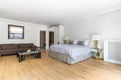Un ou plusieurs lits dans un hébergement de l'établissement sublime appartement avec terasse