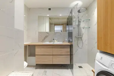 Salle de bains dans l'établissement sublime appartement avec terasse