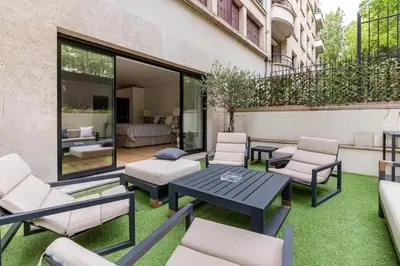 Coin salon dans l'établissement sublime appartement avec terasse