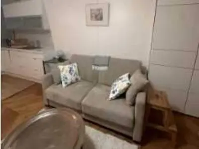 Coin salon dans l'établissement Modern 1BDR apt near Moulin Rouge Montmartre