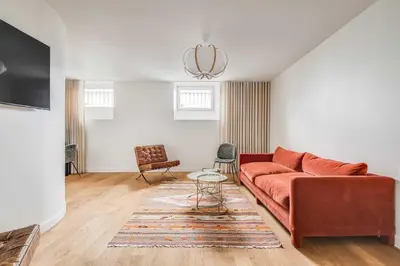 Coin salon dans l'établissement Spacious Apartment a c 1BR 2P - Notre-Dame