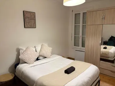 Un ou plusieurs lits dans un hébergement de l'établissement Le Cocon Lumineux Parisien - Check-in H24