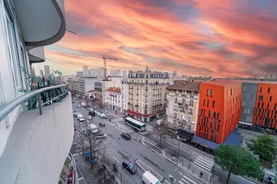 Vue générale sur Le Kremlin-Bicêtre ou vue de la ville depuis la maison d'hôtes