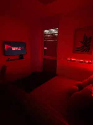 Télévision ou salle de divertissement dans l'établissement Amour x Paris x Netflix