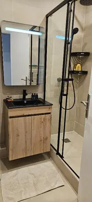 Salle de bains dans l'établissement 3 bedroom apartment with Eiffel Tower view