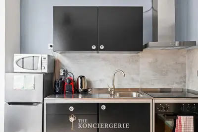 Cuisine ou kitchenette dans l'établissement Appartement design & confortable avec terasse