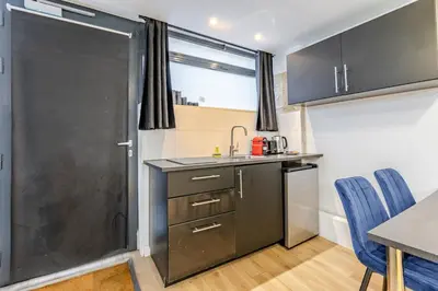 Cuisine ou kitchenette dans l'établissement Magnifique petit appartement Parisien