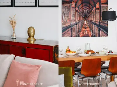Coin salon dans l'établissement Luxe & terrasse privee - 2 BedRoom - Centre Paris