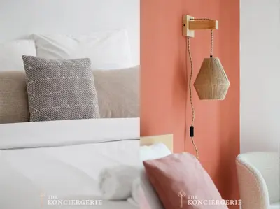 Un ou plusieurs lits dans un hébergement de l'établissement Luxe & terrasse privee - 2 BedRoom - Centre Paris