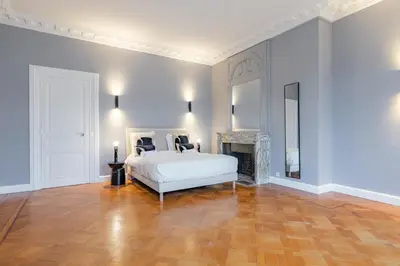 Un ou plusieurs lits dans un hébergement de l'établissement Exceptional Luxury Apartment near Avenue Foch in Paris 16th