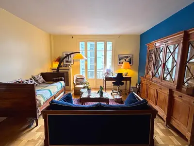 Coin salon dans l'établissement L'appartement Bleriot