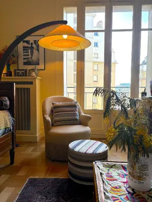 Coin salon dans l'établissement L'appartement Bleriot