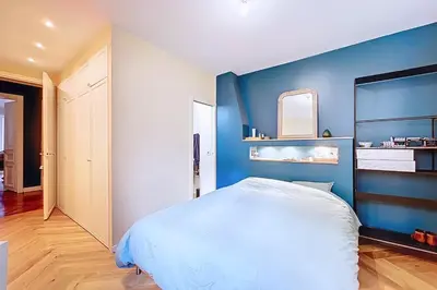 Un ou plusieurs lits dans un hébergement de l'établissement Grand Appartement Haussmannien Malesherbes