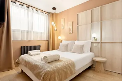Un ou plusieurs lits dans un hébergement de l'établissement Appartement refait à neuf - 6 perssones - Paris