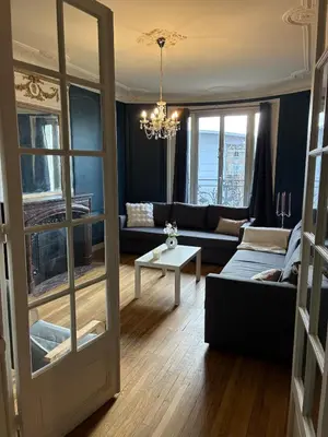 Coin salon dans l'établissement Superbe appartement pour 7 personnes