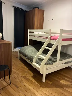Un ou plusieurs lits dans un hébergement de l'établissement Superbe appartement pour 7 personnes